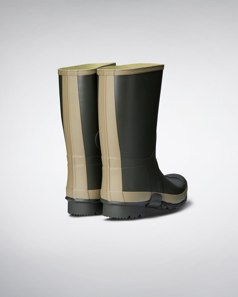 Men Hunter Gardener | Short Rain Boots Dark Olive | NZ-87251-PLRT